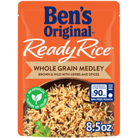 Ben's Original Ready Rice Whole Grain Medley Flavored Rice, Easy Dinner Side, 8.5 Oz Pouch (Pack Of 12)