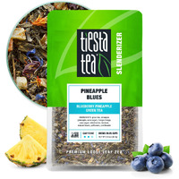 Tiesta Tea - Pineapple Blues | Blueberry Pineapple Green Tea | Premuim Tropical Loose Leaf Tea Blend | Medium Caffeinated Green Tea | Make Hot Or Iced Tea & Up To 25 Cups - 2 Ounce Resealable Pouch