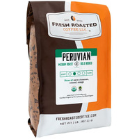 Fresh Roasted Coffee, Organic Peruvian, 2 Lb (32 Oz), Medium Roast, Mold & Mycotoxin Tested Fair Trade Kosher, Whole Beanf