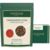 Vahdam, Cinnamon Masala Chai Tea (50+ Cups,3.53Oz) Ancient Cinnamon Tea Recipe | Spiced Chai Tea Loose Leaf | Brew Hot Black Tea, Iced Tea Or Chai Latte | Pure Unblended Loose Leaf Tea | Vacuum Sealed