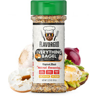 Everything Bagel Seasoning Mix By Flavor God - Premium All Natural & Healthy Spice Blend For Bagels, Chicken, Eggs, Vegetables & Salad- Kosher, Gluten-Free & No Msg - Great Flavor Spices And Seasoning Gift