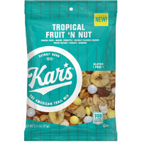 Kars Nuts Tropical Fruit N Nut Trail Mix, 2.5 Oz Individual Snack Packs - Bulk Pack Of 42, Gluten-Free Snacks