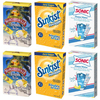 Singles To Go! Tropical Flavor Blast Variety Pack (Sunkist, Margaritaville, & Sonic) (2 Of Each) Variety Pack