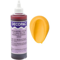 Decopac Premium Gel Food Coloring | Golden Yellow Food Coloring For Baking | 8Oz | Color Buttercream, Fondant, Frosting & Piping Gel, Food Safe, Highly Concentrated Gel, 8 Oz - Golden Yellow