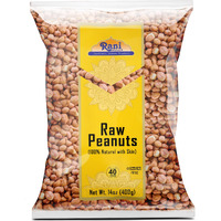 Rani Peanuts, Raw Whole With Skin (Uncooked, Unsalted) 14Oz (400G) ~ All Natural | Vegan | Gluten Friendly | Kosher | Fresh Product Of Usa ~ Spanish Grade Groundnut/Red-Skin