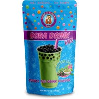 Green Tea Latte (Matcha) Boba/Bubble Tea Drink Mix Powder By Buddha Bubbles Boba 10 Ounces (283 Grams)