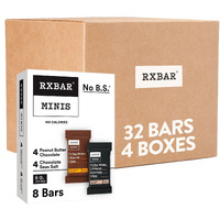 Rxbar Minis Protein Bars, 6G Protein, Gluten Free Snacks, Variety Pack (4 Boxes, 32 Bars)