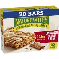 Nature Valley Soft-Baked Oatmeal Squares, Cinnamon Brown Sugar, 20 Count, 24.8 Oz