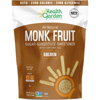 Health Garden Monk Fruit Sweetener, Golden- Non Gmo - Gluten Free - 1:1 Sugar Substitute - Kosher - Keto Friendly (2.5 Lbs)