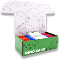 Dino Bars - Organic Fruit Bar For Kids 1+ | Fruit, Oats, Hemp Hearts, Coconut Oil And Edible Paper (Variety, 18 Pack)