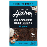 Country Archer Beef Jerky By 100 Grassfed Gluten Free, Original, 7 Ounce