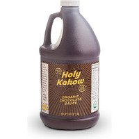 Holy Kakow Organic Chocolate Syrup - Organic Chocolate Sauce, Organic, Add To Mochas, Waffles, & Ice Cream, Made With Colombian Sugar, Real Food Ingredients, Specific Flavor - 64Oz