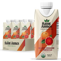 Saint James Iced Tea | Organic Black Tea | Organic, Non-Gmo Black Tea, 12 Pack (16.9Oz Each) (Blood Orange)