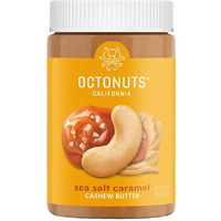 Octonuts Dry Roasted Sea Salt Caramel Cashew 16Oz Nut Butter - Pure Creamy Nut Butter - Delicious Foods - Gluten Free, Vegan, Kosher, Paleo, Non-Gmo Nut Butters