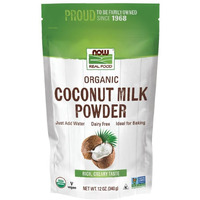 Now Foods, Organic Coconut Milk Powder, Dairy Free/ Vegan, Just Add Water, 12-Ounce