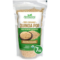 Herbazest Quinoa Pop Organic - 7 Oz - Usda Certified, Vegan & Gluten Free Superfood - Easy To Use With Yogurt & Cereal, Granola & Muesli, Salads, Baked And Non-Baked Goods, And More