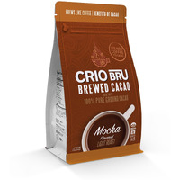 Crio Bru Brewed Cacao Mocha Flavored Light Roast - Coffee Alternative Natural Healthy Drink | Made With 100% Pure Ground Cacao Beans | 99.99% Caffeine Free, Keto, Low Carb, Paleo, Brew And Enjoy Hot Or Iced (10 Ounce (Pack Of 1))