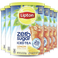 Lipton Zero Sugar Iced Tea Mix, Lemon, Makes 28 Quarts (Pack Of 6)