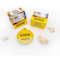 Opopop Microwave Popcorn - Pop Cups Super Butter 6-Pack, Non-Gmo Gourmet Popcorn Kernels & Popcorn Flavoring, Butter Popcorn, Gluten Free Snacks, Easy To Make And No Mess