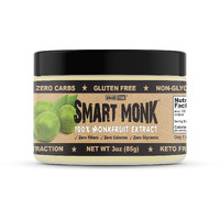 Smart Monk - 100% Monkfruit Extract, Non-Glycemic, Zero Calorie, Sugar-Free Monk Fruit Sweetener (3Oz / 85G)
