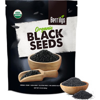 Berrilys Black Seeds - Usda Organic Nigella Sativa, Kalonji & Black Cumin Seeds, Vegan, Gluten-Free - Pure Spice & Health Food, Enhances Flavor Of Dishes, Nutrient-Rich, Premium Quality - 10Oz