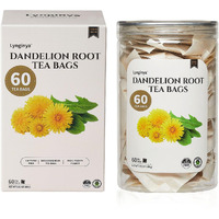 Lynginya Dandelion Root Tea, 60 Tea Bags - Premium Roasted Dandelion Root - Natural Herbal Tea - Rich Flavor Of Dandelion Root - No Sugar & No Caffeine
