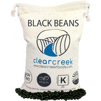 Washington State Black Beans | 4 Lb Linen Drawstring Bag | Non-Gmo | Vegan | Kosher | Non-Irradiated | Dry Black Beans | Frijoles Negros