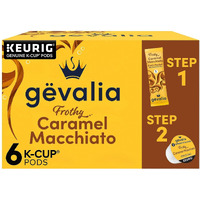 Gevalia Caramel Macchiato Latte Coffee, K-Cup Pods, 5.98 Oz, (18 Count,Pack - 3)