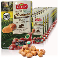 Gefen Organic Whole Peeled And Roasted Chestnuts, 3Oz (24 Pack) | Chestnuts Peeled And Ready To Eat | Great For Cooking & Baking | Gluten Free | Kosher