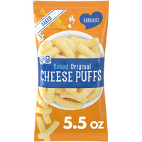 Barbara's Baked Original Cheese Puffs, Cheese Puff Kids Snack Made With Real Aged Cheese, Gluten Free Snack, 5.5 Oz Bag