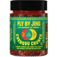 Flybyjing Extra Crunchy Chili Crisp - Gourmet Spicy Tingly Savory Chili Oil Sauce W/Extra Crunch - Versatile Sichuan Hot Sauce And Topping - All Natural Vegan And Nut Free, 6Oz (Pack Of 1)