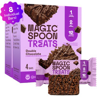 Magic Spoon Treats - High Protein, Low Carb, Keto Friendly, Low Sugar, Gluten Free, Crispy Protein Bar Cereal Bar, On-The-Go Healthy Snack (Double Chocolate, 8 Bars)