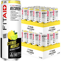 Fitaid Zero, 5 Calorie, Number 1 Post-Workout Recovery Drink, Sugar Free, Keto Diet, Bcaas, Quercetin, Glucosamine, Green Tea, 12 Fl Oz (Pack Of 24)