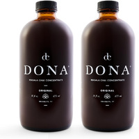 Dona Original Masala Chai Concentrate, Small-Batch, Single-Origin Spices, Hot Or Iced Chai, 16 Fl Ounce Bottles (Pack Of 2)