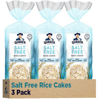 Quaker Large Rice Cakes, Salt Free, 8.53 Ounce (Pack Of 3)