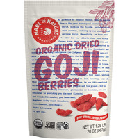 Made In Nature | Organic Sun Dried Goji Berries | Non-Gmo, Unsulfured Vegan Snack | 20Oz Bag (Pack Of 1)