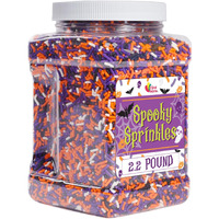 Halloween Sprinkles - 2.2 Lb - Orange, Black, Purple And White Jimmies - Spooky Season Sprinkles