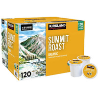 Kirkland Signature Summit Roast Organic Medium Roast Coffee Pods, 120 K-Cup Pods