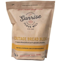 Sunrise Flour Mill Organic Heritage Bread Blend Flour - 5 Lbs | Produced & Shipped Within 10 Days | Easier To Digest With Less Bloating | No Bleaching Or Bromating | Zero Additives