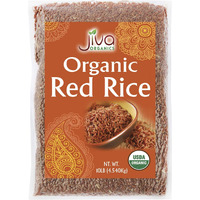 Jiva Organics Organic Red Rice 10 Pounds Bulk Bag From India - 100% Natural & Non-Gmo