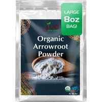 Jiva Organics Organic Arrowroot Flour (Powder) 8 Ounce Bag - Raw, Non-Gmo
