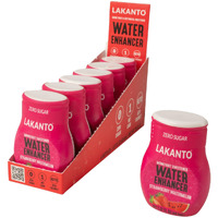 Lakanto Sugar Free Water Enhancer - Sweetened With Monk Fruit Sweetener And Erythritol, On The Go Liquid Hydration, Zero Sugar, Naturally Flavored - Strawberry Watermelon (1.67 Fl Oz - Pack Of 6)