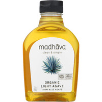 Madhava Organic Light Agave, 100% Pure Organic Blue Agave Nectar | Natural Sweetener, Sugar Alternative | Vegan | Organic | Non Gmo | Liquid Sweetener | 23.5 Ounce (Pack Of 6)
