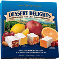 Liberty Orchards, Dessert Delights - Fruit And Nut Candies - Turkish Delights Lokum Candy - Natural, Vegan, Gluten-Free - 10 Oz.