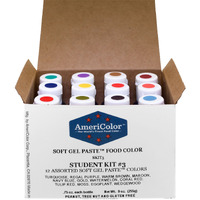 Food Coloring Americolor Student - Kit 3 12 .75 Ounce Bottles Soft Gel Paste Colors