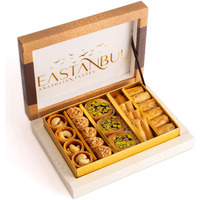 Eastanbul Baklava 8.8Oz, Baklava Gift Box, Baklava Pastry, Middle Eastern Sweets Gift Box, Premium Gourmet Desserts, Baklava Pistachio & Cashew Rich Arabic & Turkish Baklava