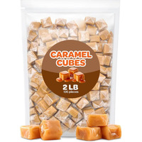 Caramel Cubes Candy, Rich Creamy Squares, Bulk Pack 2 Pounds