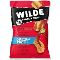 Wilde Nashville Hot Protein Chips, Thin And Crispy, High Protein, Keto Friendly, Made With Real Ingredients, 1.34Oz Bags (Pack Of 8)