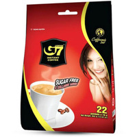 Trung Nguyen G7 3-In-1 Collagen Added & Sugar Free Instant Coffee For Energy Boost - Collagen Added, Low Caffein & Diet Sugar - Strong And Pure Vietnamese Instant Coffee (22 Sachets/Bag)