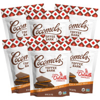Cocomels Oatmilk Chocolate Covered Toffee Bark, 3.5 Oz, 6 Pack, Dairy Free, Vegan, Organic